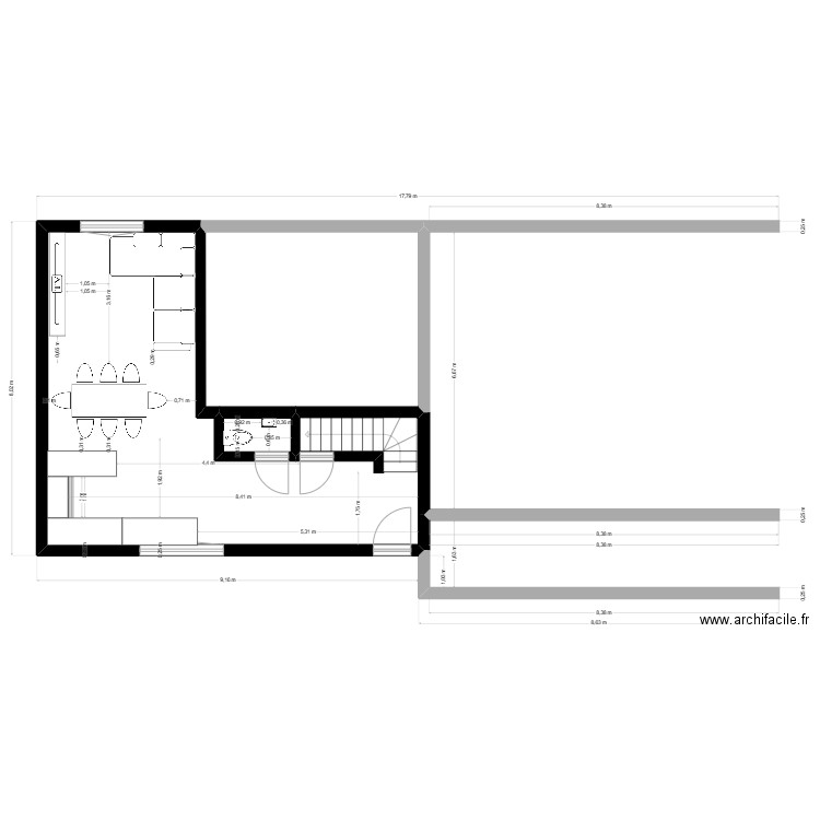 ANNEXE. Plan de 19 pièces et 208 m2