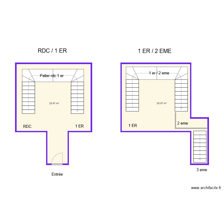 dta les arc. Plan de 0 pièce et 0 m2