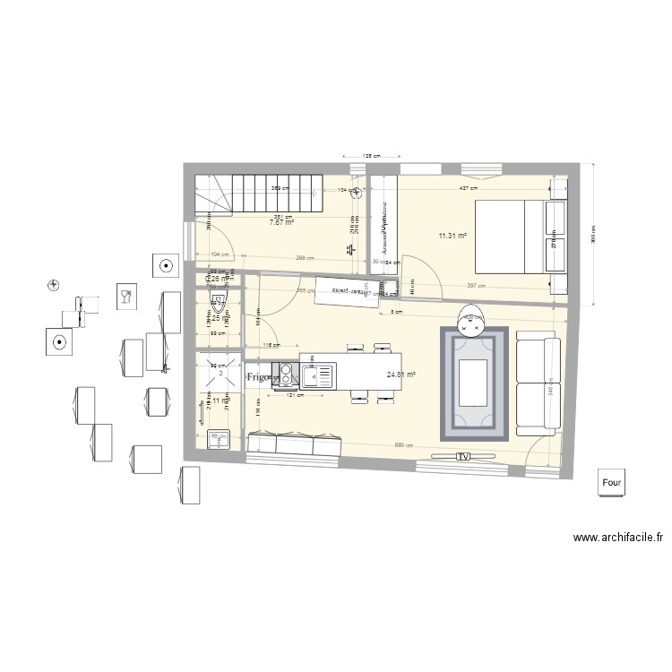 rdc projet V4. Plan de 0 pièce et 0 m2