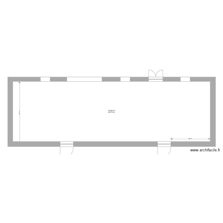 grange existante . Plan de 0 pièce et 0 m2