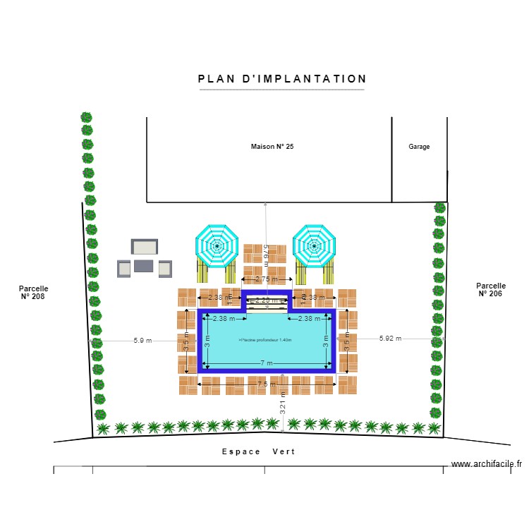 LEONARDO7B. Plan de 1 pièce et 23 m2