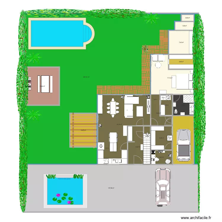 maison marcinelle apr&egrave;s parcelle. Plan de 