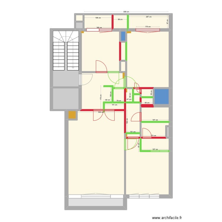 Meerlaan Démolitiosn reconstructions. Plan de 28 pièces et 91 m2