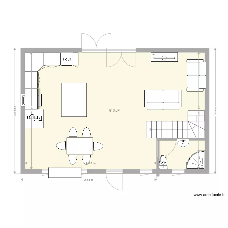 cottage anglais. Plan de 