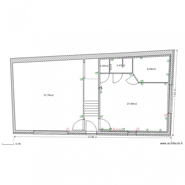 RdeC prise de courant. Plan de 0 pièce et 0 m2