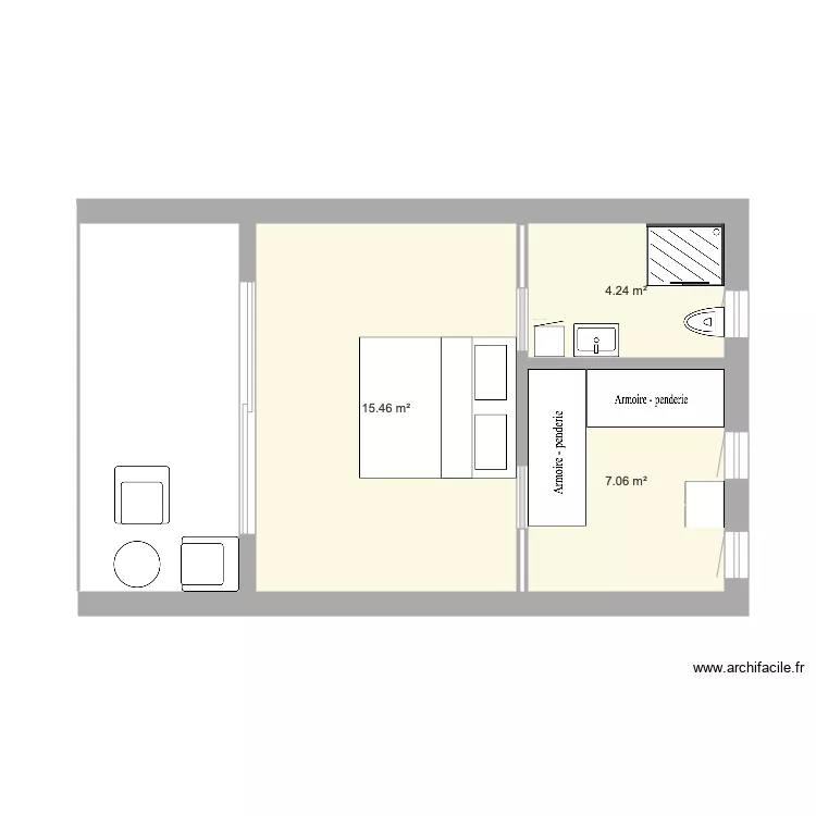 plan extension au dessus du garage . Plan de 