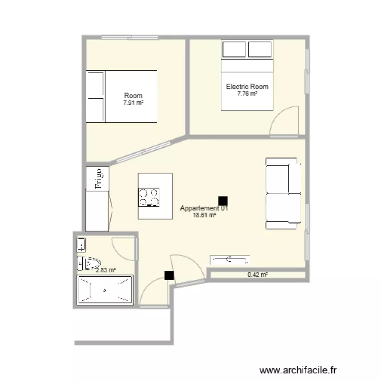 Appartement 01 Modification B. Plan de 