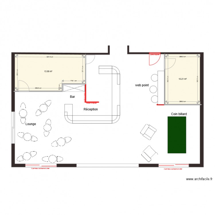 PROJET 5 Réception hôtel. Plan de 0 pièce et 0 m2