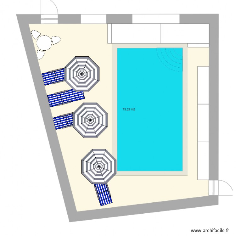 Piscine. Plan de 0 pièce et 0 m2