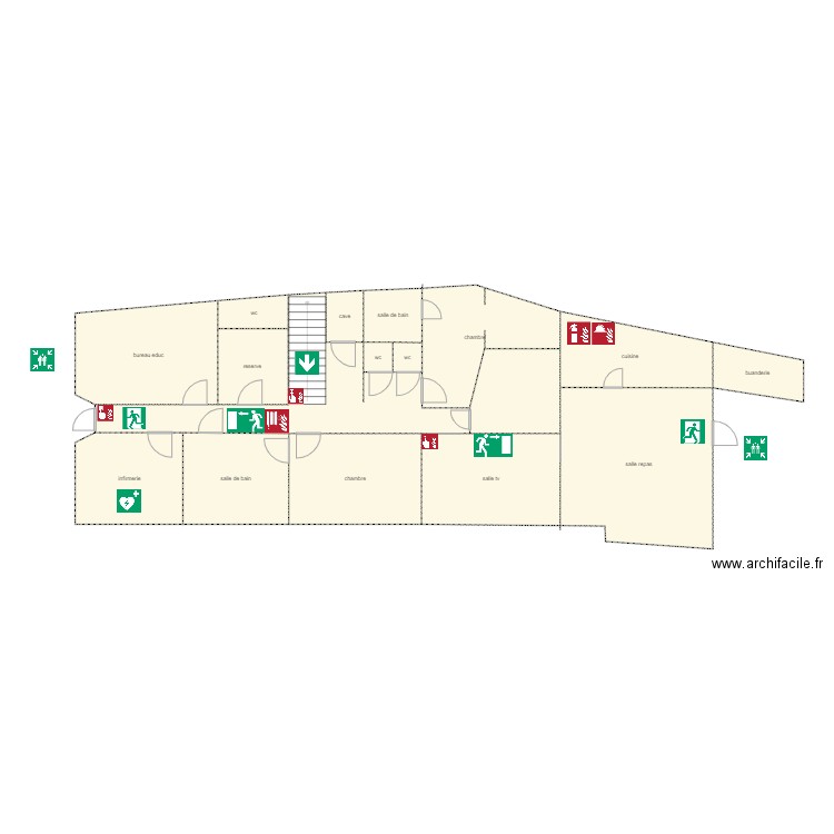 rez evacuation dottignie. Plan de 0 pièce et 0 m2