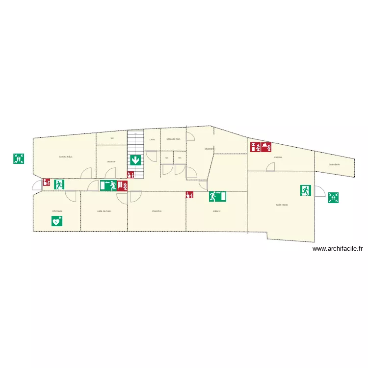 rez evacuation dottignie. Plan de 