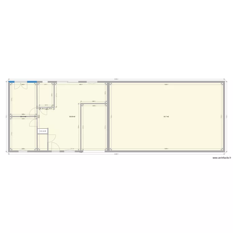 maison jumelle. Plan de 