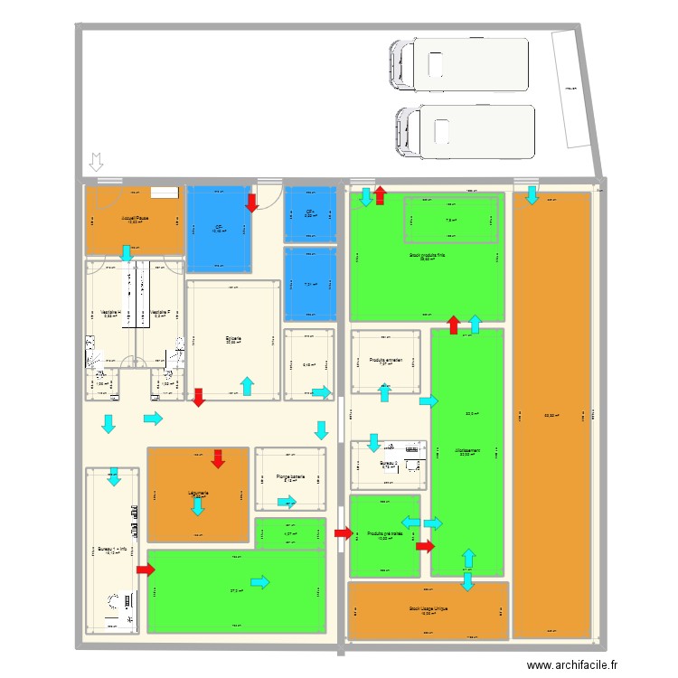 Rest'o Truck2. Plan de 25 pièces et 777 m2