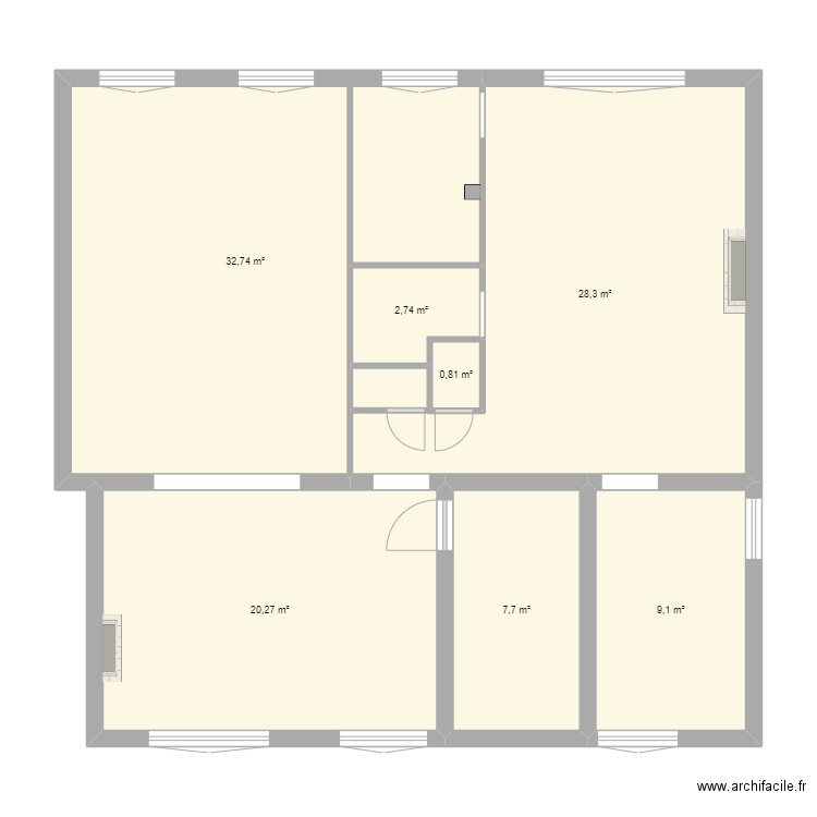 Villa Herran 1. Plan de 7 pièces et 102 m2