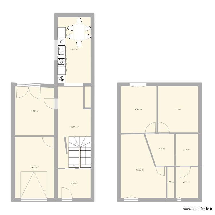 ecurie valgros rdc 2. Plan de 12 pièces et 108 m2