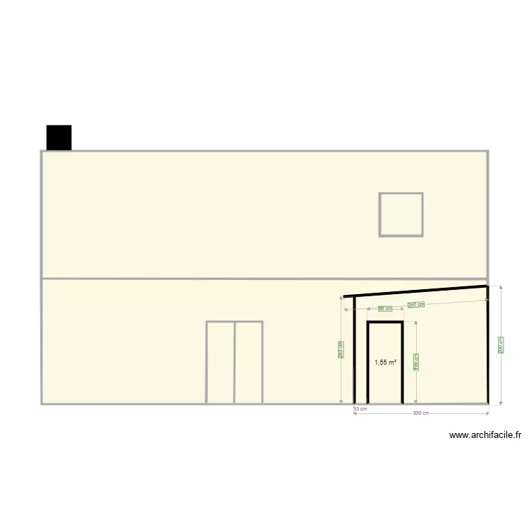 Fa&ccedil;ade Nord . Plan de 