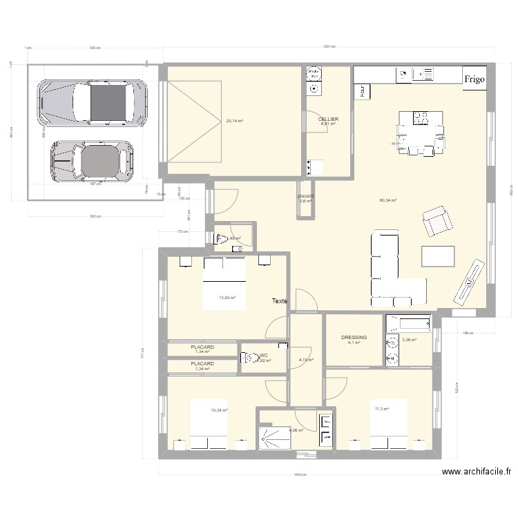orleans 3. Plan de 15 pièces et 145 m2