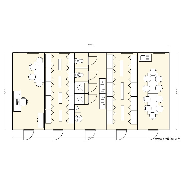 SARPI - VEOLIA. Plan de 9 pièces et 74 m2