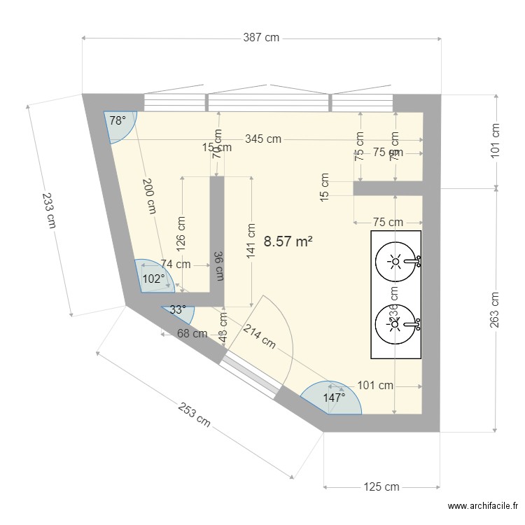 salle de bain haut. Plan de 0 pièce et 0 m2