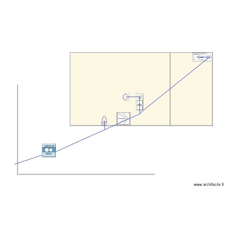 chaudel ass 1311. Plan de 2 pièces et 49 m2