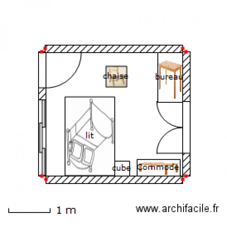 chambre Margot. Plan de 0 pièce et 0 m2