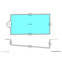 Plan en coupe piscine