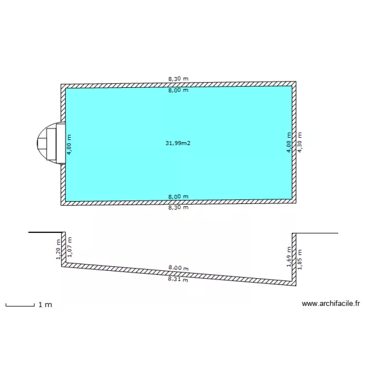 Plan en coupe piscine. Plan de Plan en coupe piscine. Plan de