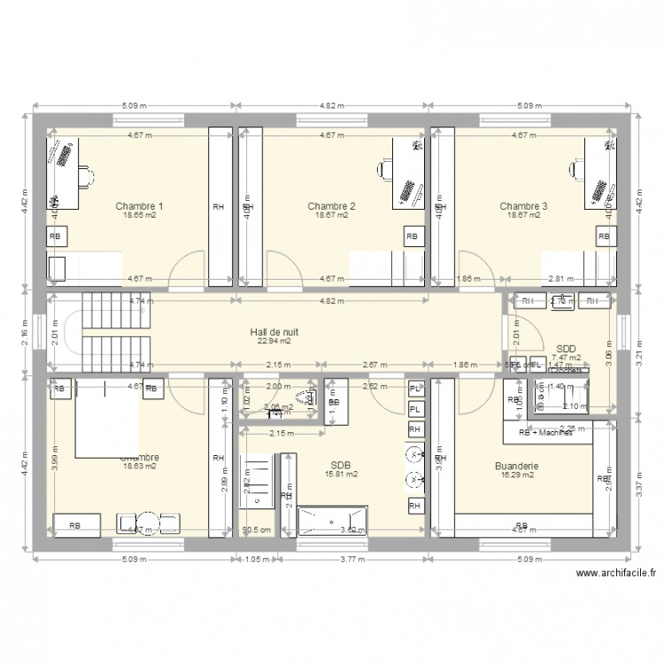 Maison Etage 19. Plan de 0 pièce et 0 m2