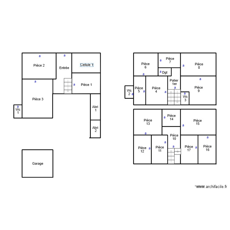 QUIMPER BERNARD. Plan de 20 pièces et 51 m2