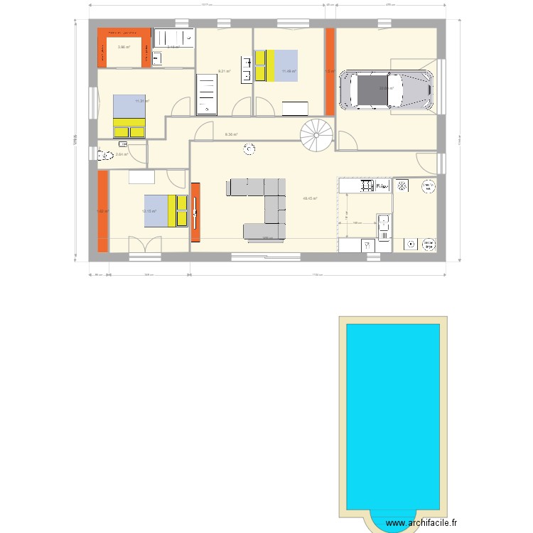 MAISON. Plan de 0 pièce et 0 m2