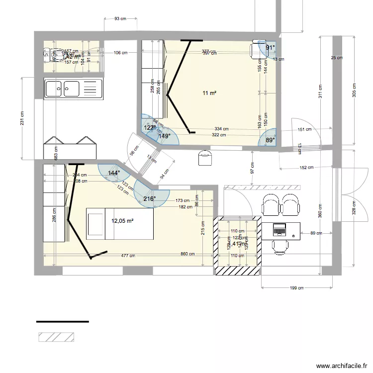 cab dent instal radio et pano. Plan de 
