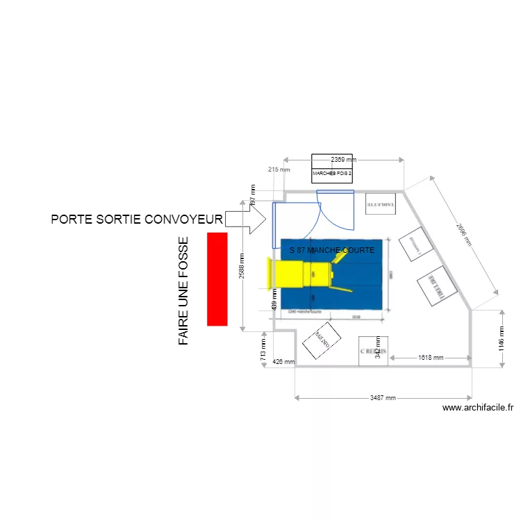 PLAN DE MASSE PROJET AX LES THERMES  S87 FC. Plan de 