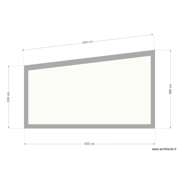 Garage coupe. Plan de 