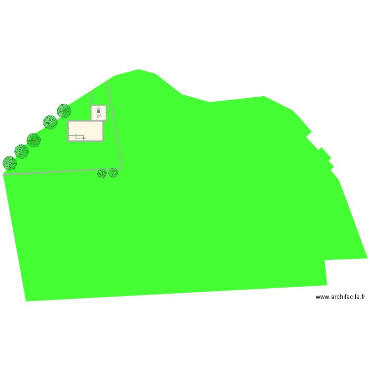 implantation sur terrain. Plan de 0 pièce et 0 m2