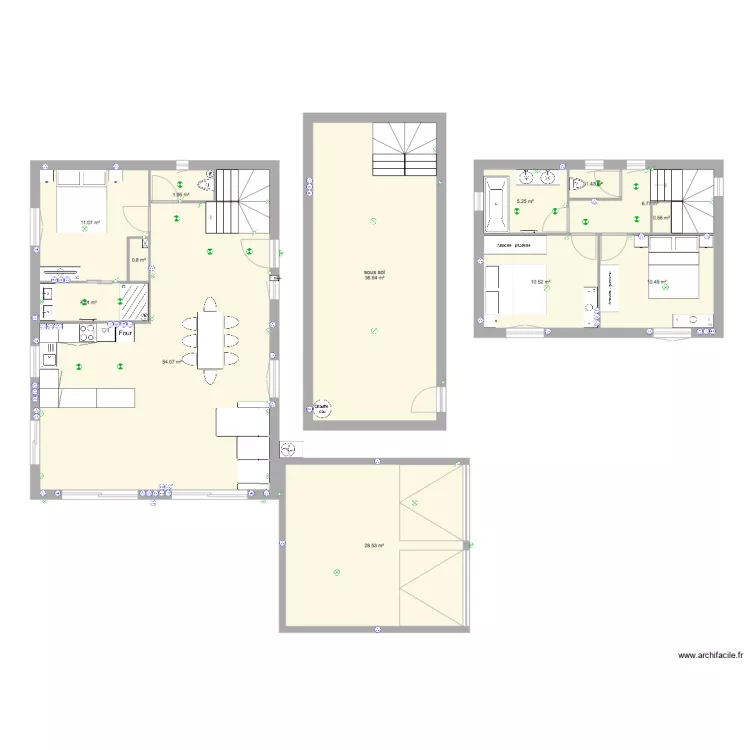 VILLA2. Plan de 
