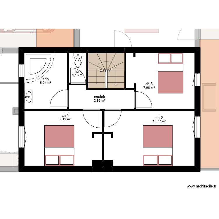 MERLO. Plan de 22 pièces et 243 m2