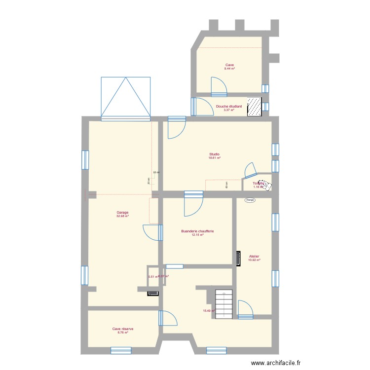 Sous sol Electricité. Plan de 0 pièce et 0 m2