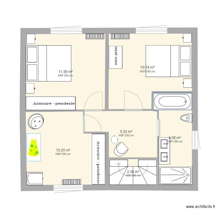 ETAGE initial. Plan de 0 pièce et 0 m2