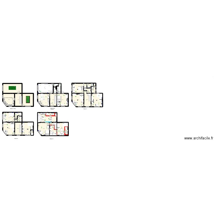 Ryckmans maison Living rez. Plan de 27 pièces et 330 m2