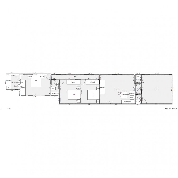 Futur meublé. Plan de 0 pièce et 0 m2