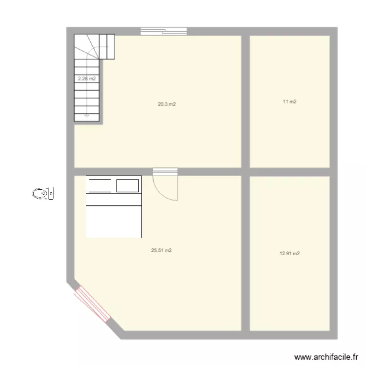 garage Boris 1er &eacute;tage. Plan de 