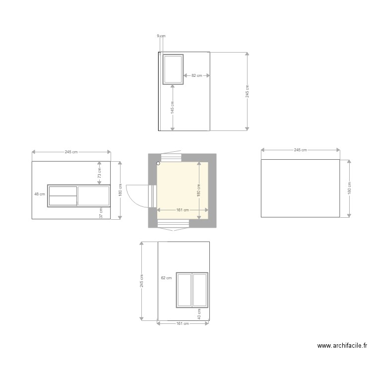 courettE. Plan de 0 pièce et 0 m2