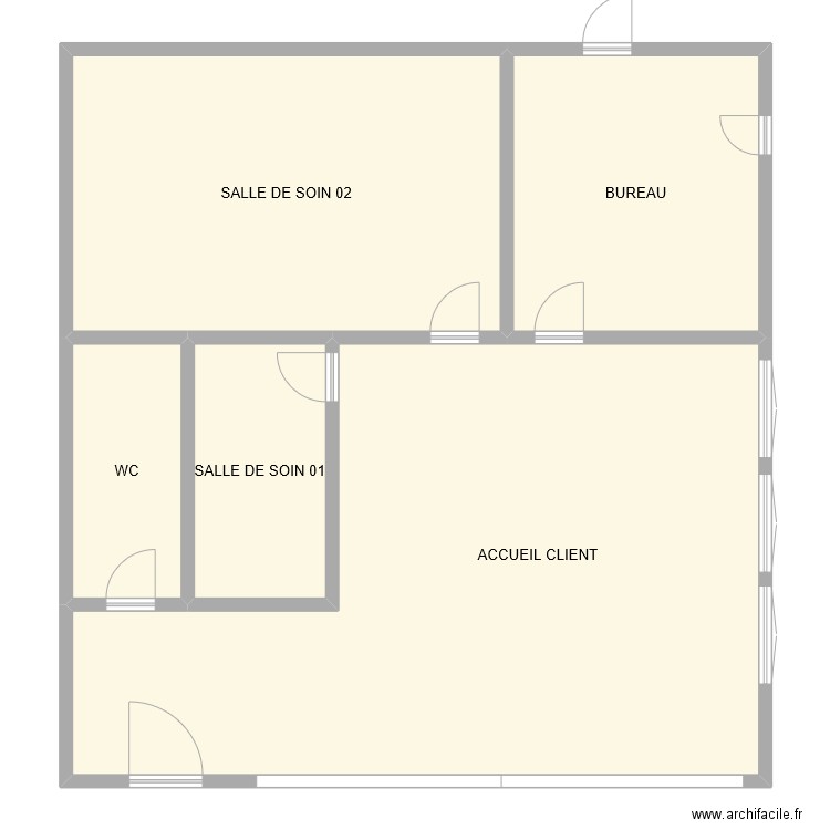 RDC COMMERCE. Plan de 5 pièces et 197 m2