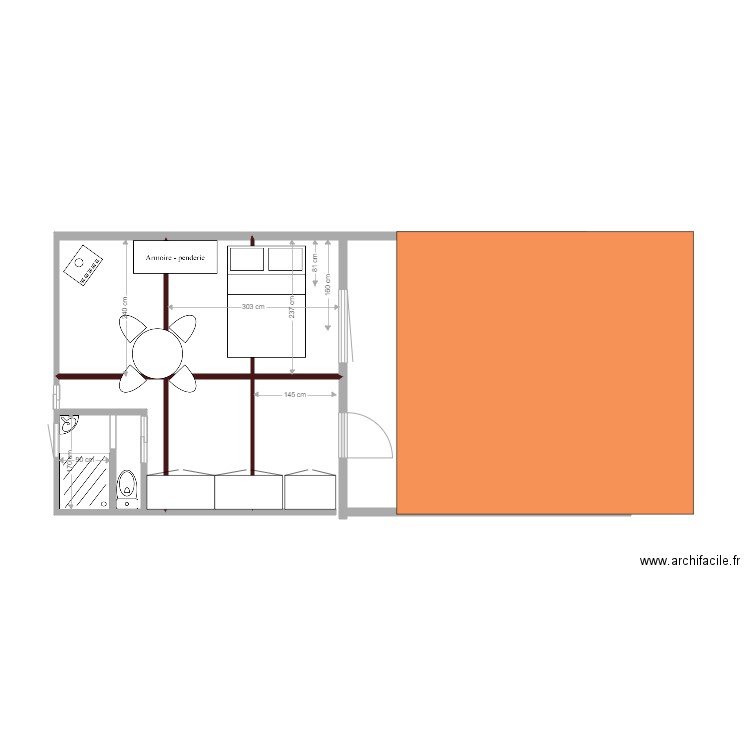 hangar studio 2. Plan de 7 pièces et 19 m2