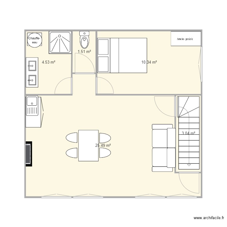 appartement étage 1. Plan de 0 pièce et 0 m2