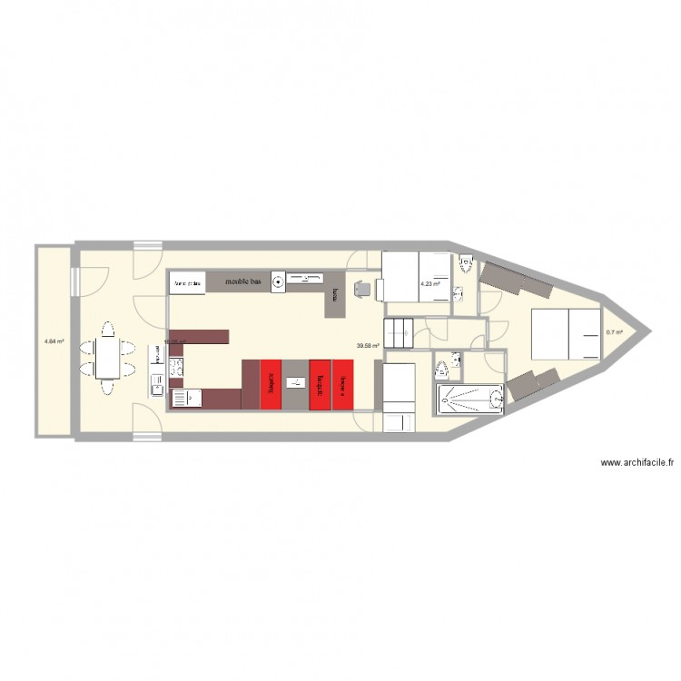 Bateau V0. Plan de 0 pièce et 0 m2