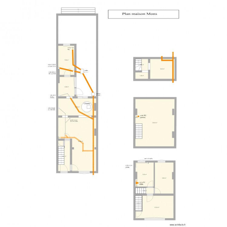 Mons EGOUT. Plan de 15 pièces et 165 m2