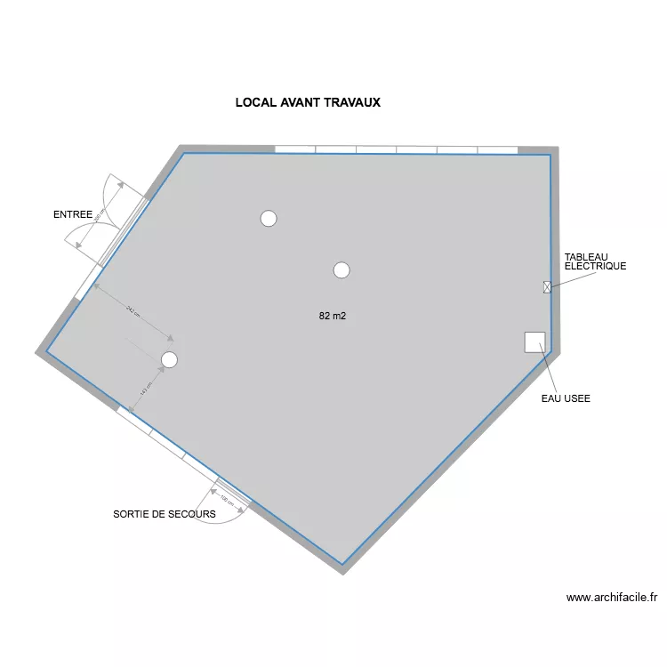 LOCAL CHANTELOUP AVANT TRAVAUX2. Plan de 