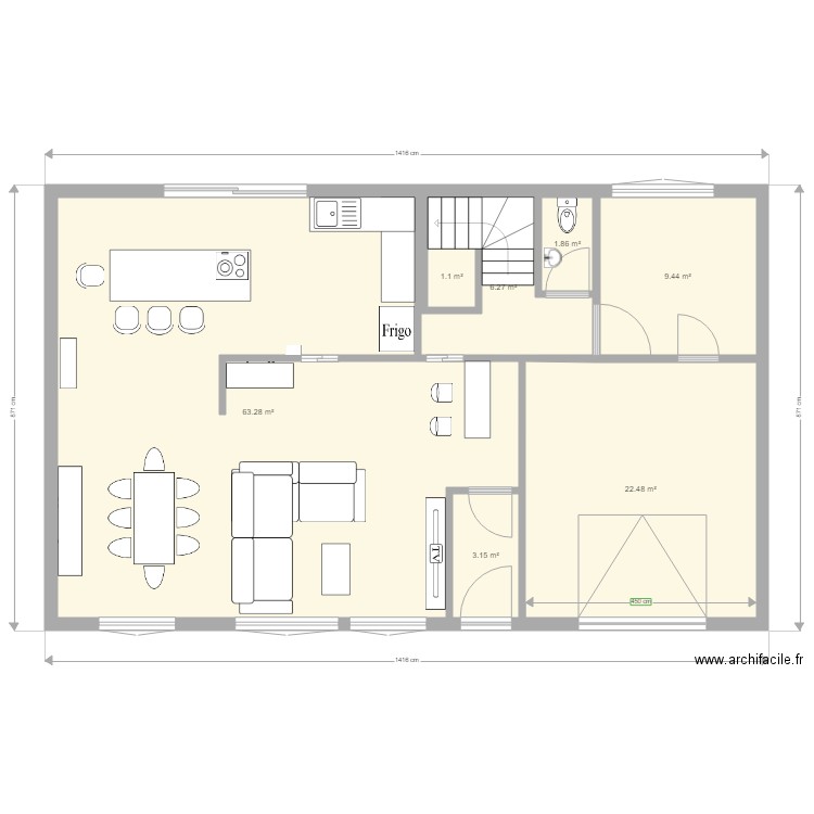 maison le hir avec meubles 2. Plan de 0 pièce et 0 m2