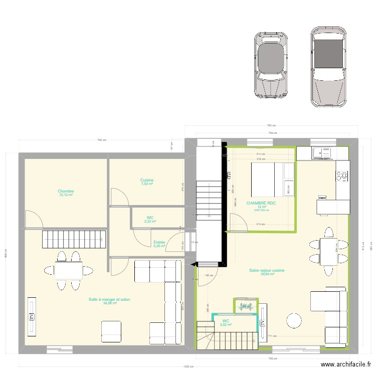 KAYA MAISON . Plan de 22 pièces et 228 m2